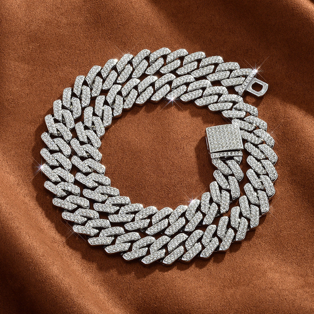 Reloj de cuarzo con diamantes y escala romana estilo hip hop con cinturón de acero para hombre