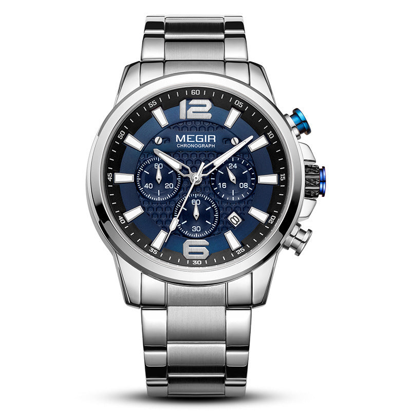 Watch Men's Multi-function Business Sports Steel Belt Men's Spot Quartz Watch