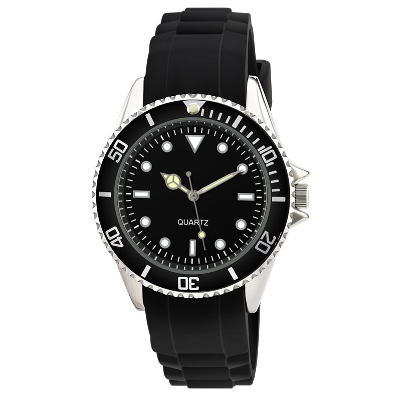 Reloj de cuarzo de silicona luminoso, moderno y resistente al agua