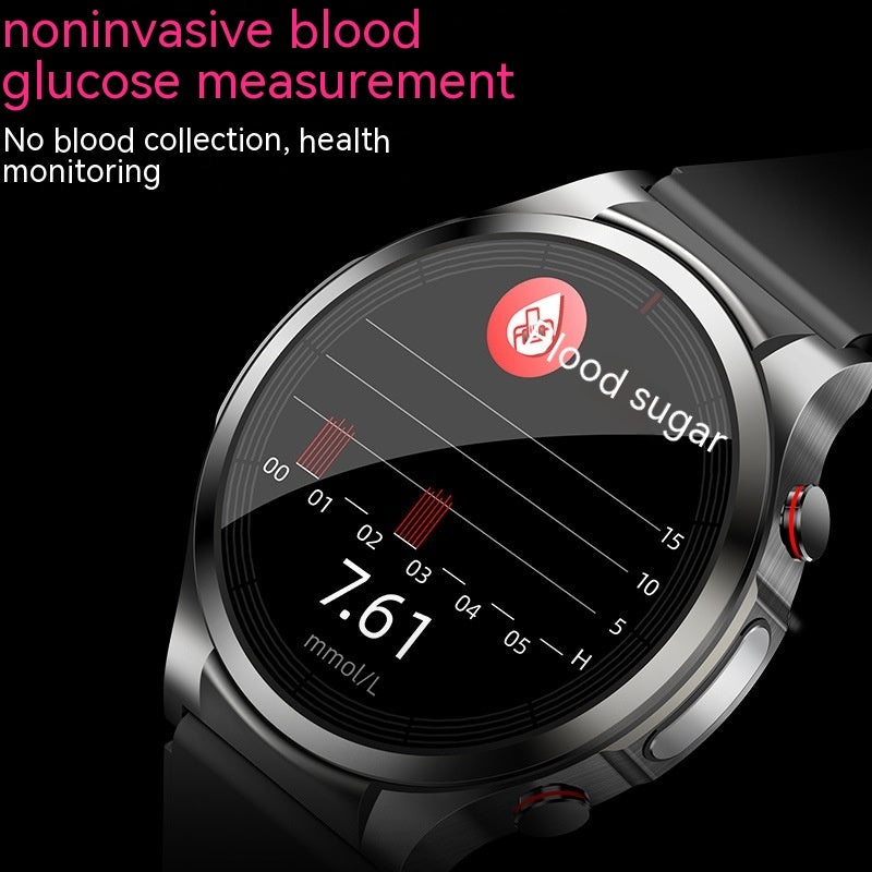 Reloj elegante de la temperatura del cuerpo del ritmo cardíaco de la presión arterial de ECG de la prueba del azúcar en sangre W11