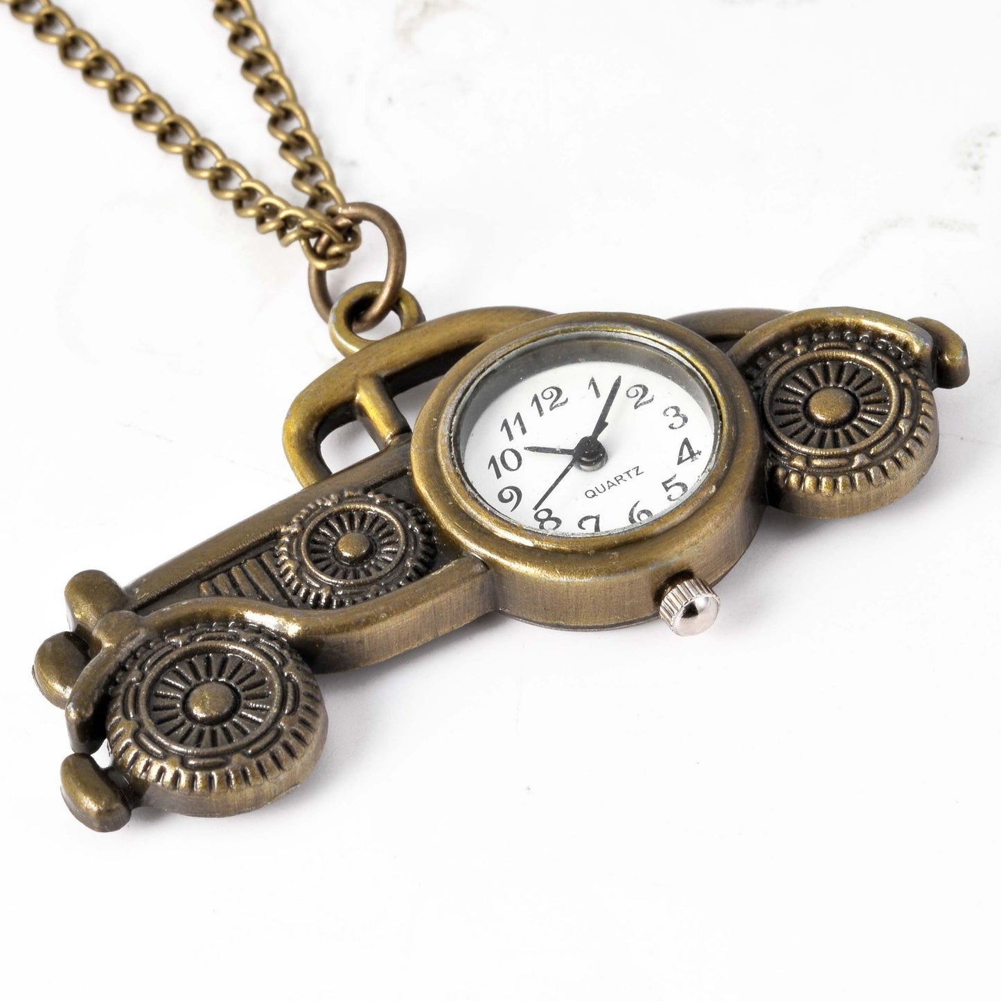 Small Pocket Watch Bronze Pendant Old Version Steam