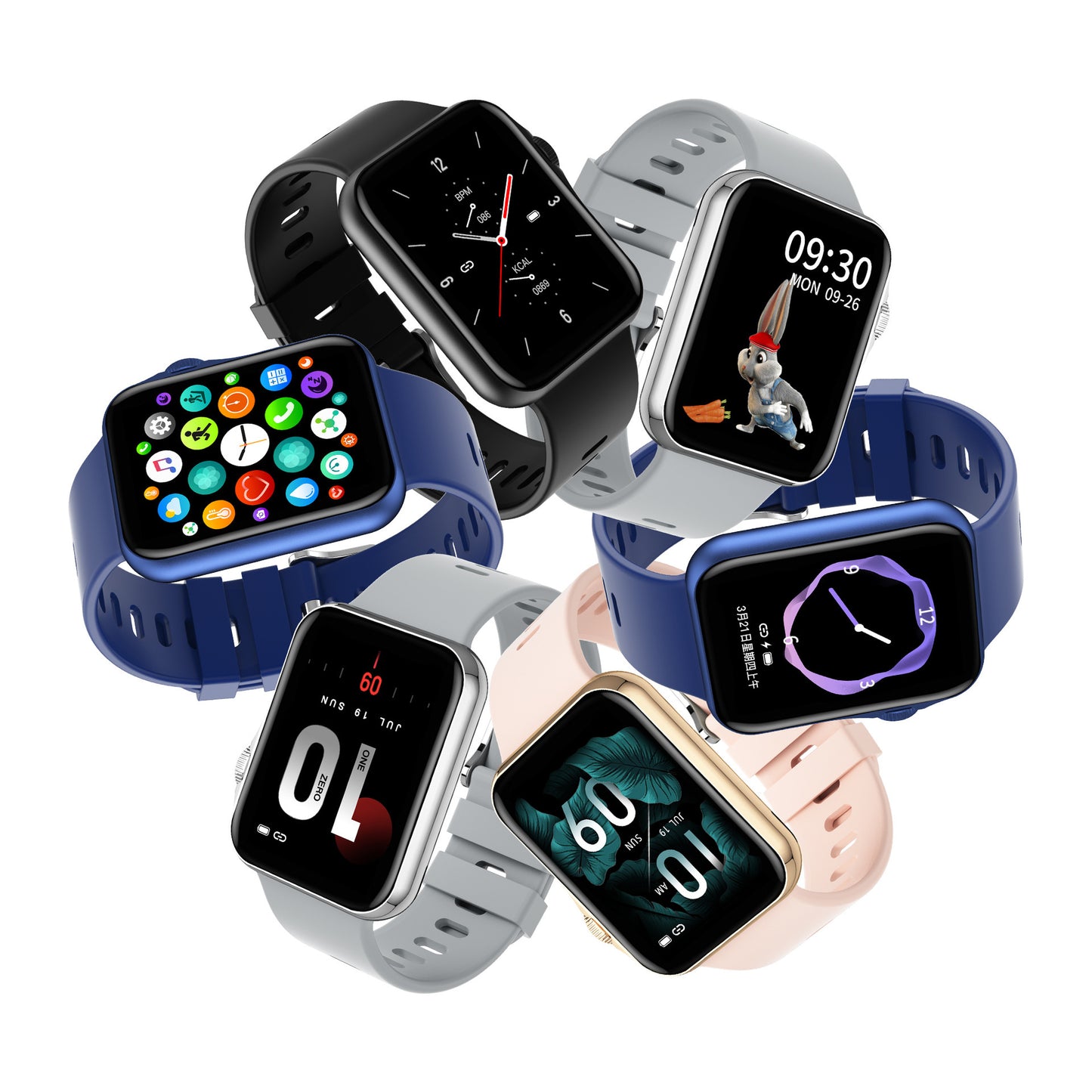 Reloj inteligente D07 para mujer, reloj con Bluetooth, llamadas, música, conteo de pasos, frecuencia cardíaca