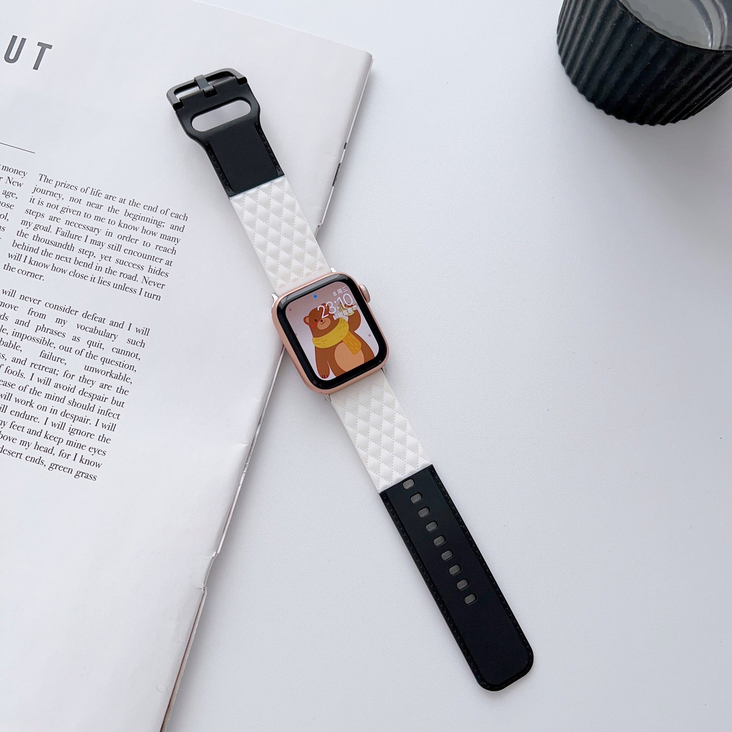 Replaceable Watch Two-tone Leather Strap