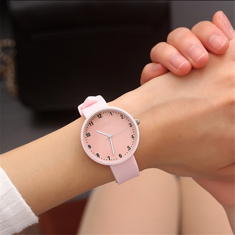 Reloj de cuarzo para estudiantes de escuela secundaria y preparatoria, sencillo, elegante, informal, estilo coreano