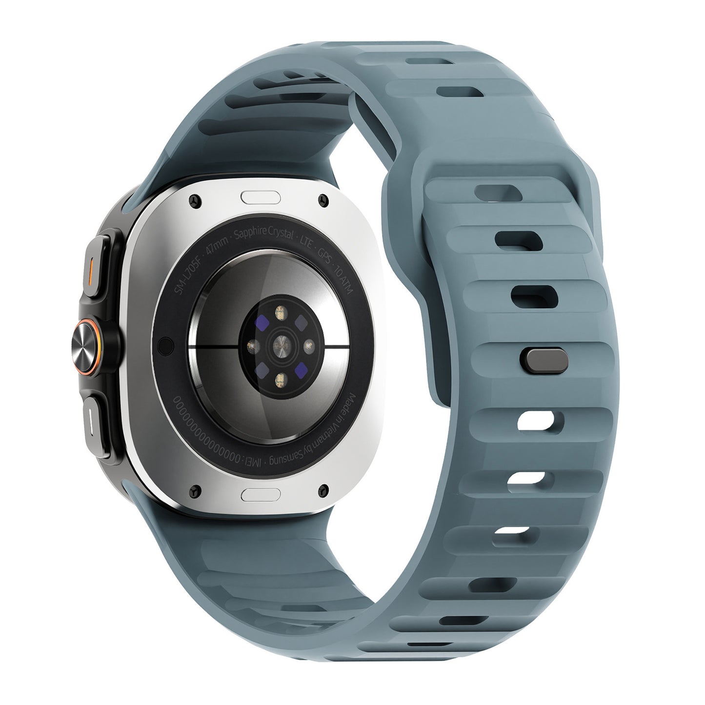 Correa de silicona con hebilla inversa Ultra Wave para reloj compatible con 47 mm