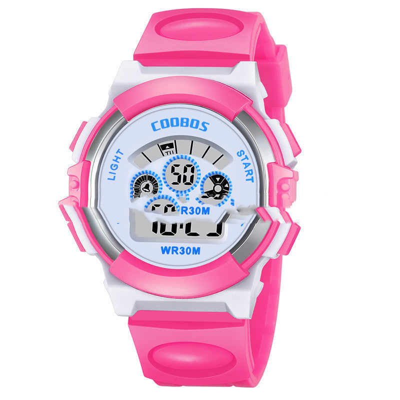 Reloj electrónico deportivo para niños, resistente al agua, luminoso y colorido para estudiantes