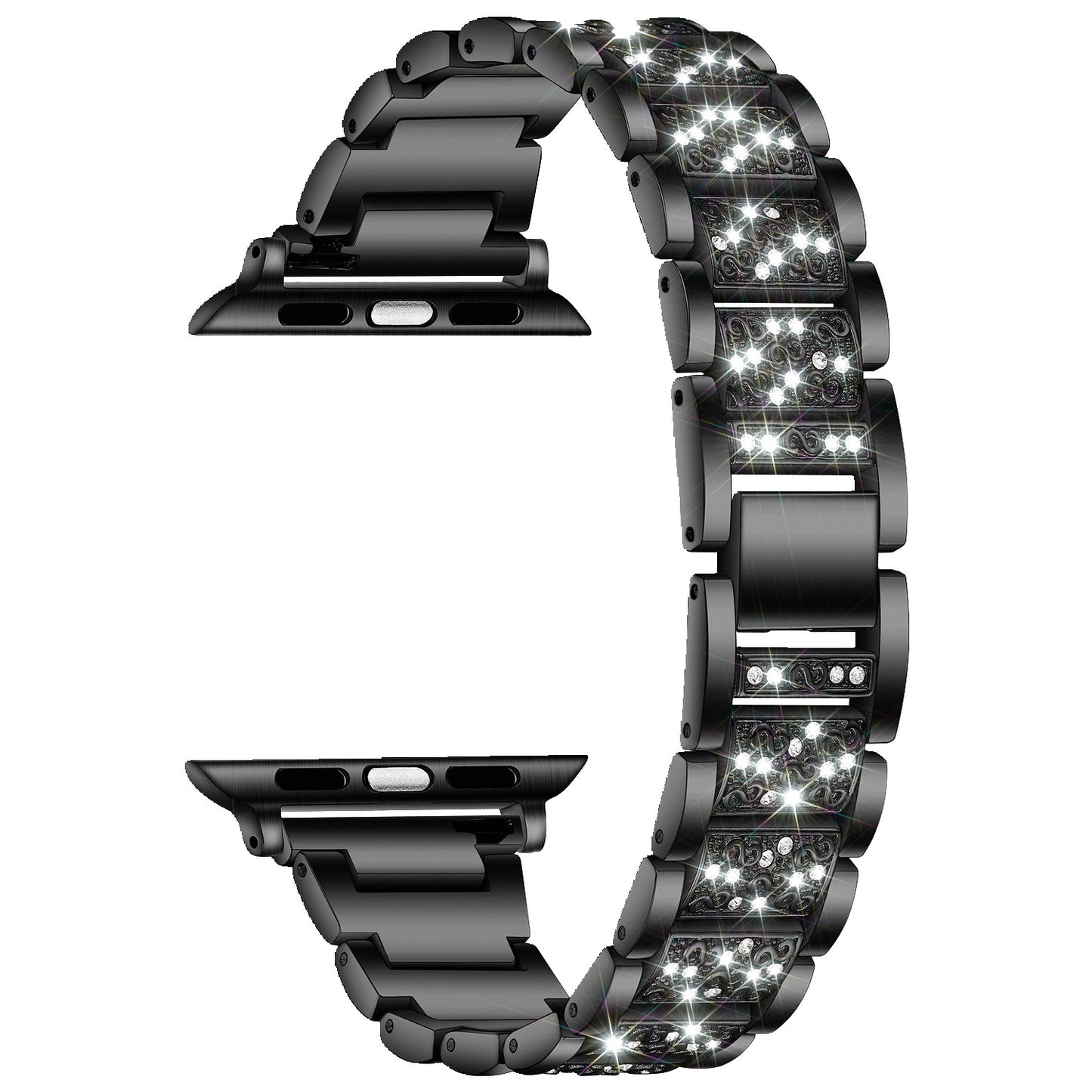 Correa de cadena de joyería para reloj Apple, pulsera Ultra de 49 mm, 40 mm, 44 mm, 42 mm y 38 mm, con diamantes, para iWatch SE 6, 7, 8, 9, 45 mm y 41 mm