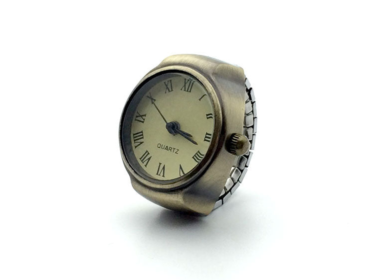 Reloj de anillo retro personalizado para pareja de hombres y mujeres