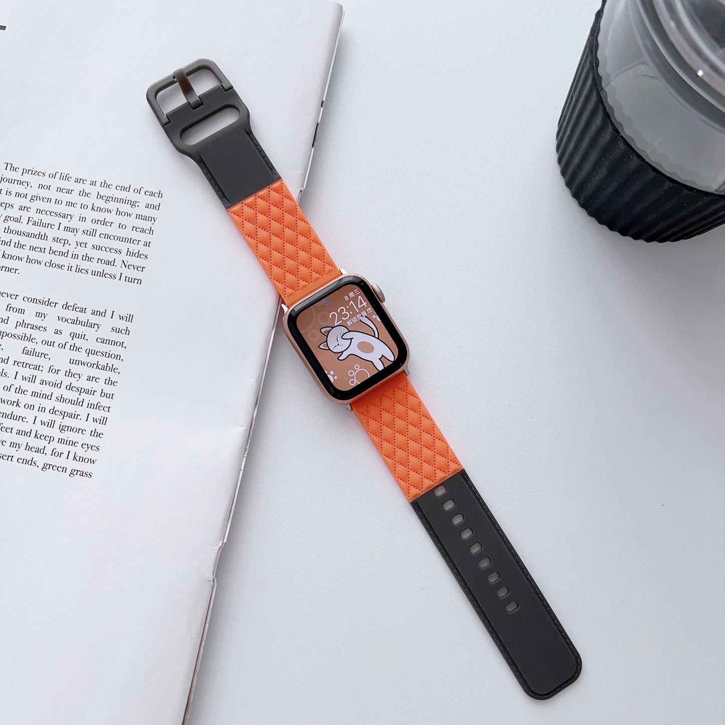 Replaceable Watch Two-tone Leather Strap