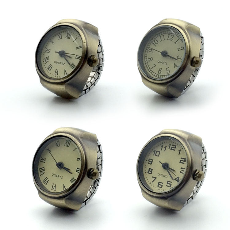 Reloj de anillo retro personalizado para pareja de hombres y mujeres