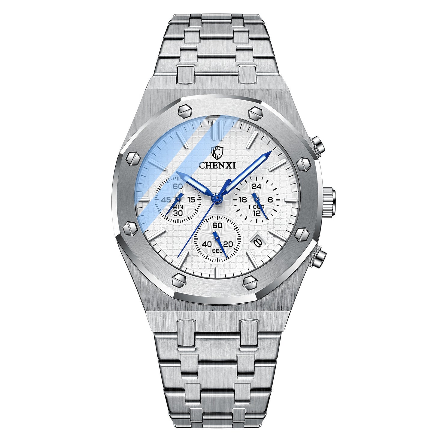 Men's Steel Band Waterproof Quartz Non-mechanical Watch