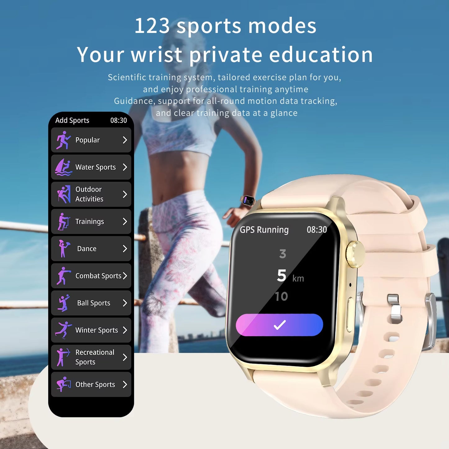 Reloj inteligente G93 para hombre y mujer, nuevo reloj inteligente deportivo con pantalla cuadrada de 1,85 pulgadas, resistente al agua, con llamadas Bluetooth y control del ritmo cardíaco