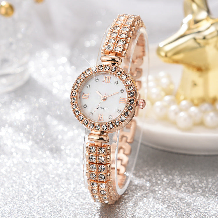 Conjunto de accesorios y combinación de reloj de cuarzo de aleación para dama