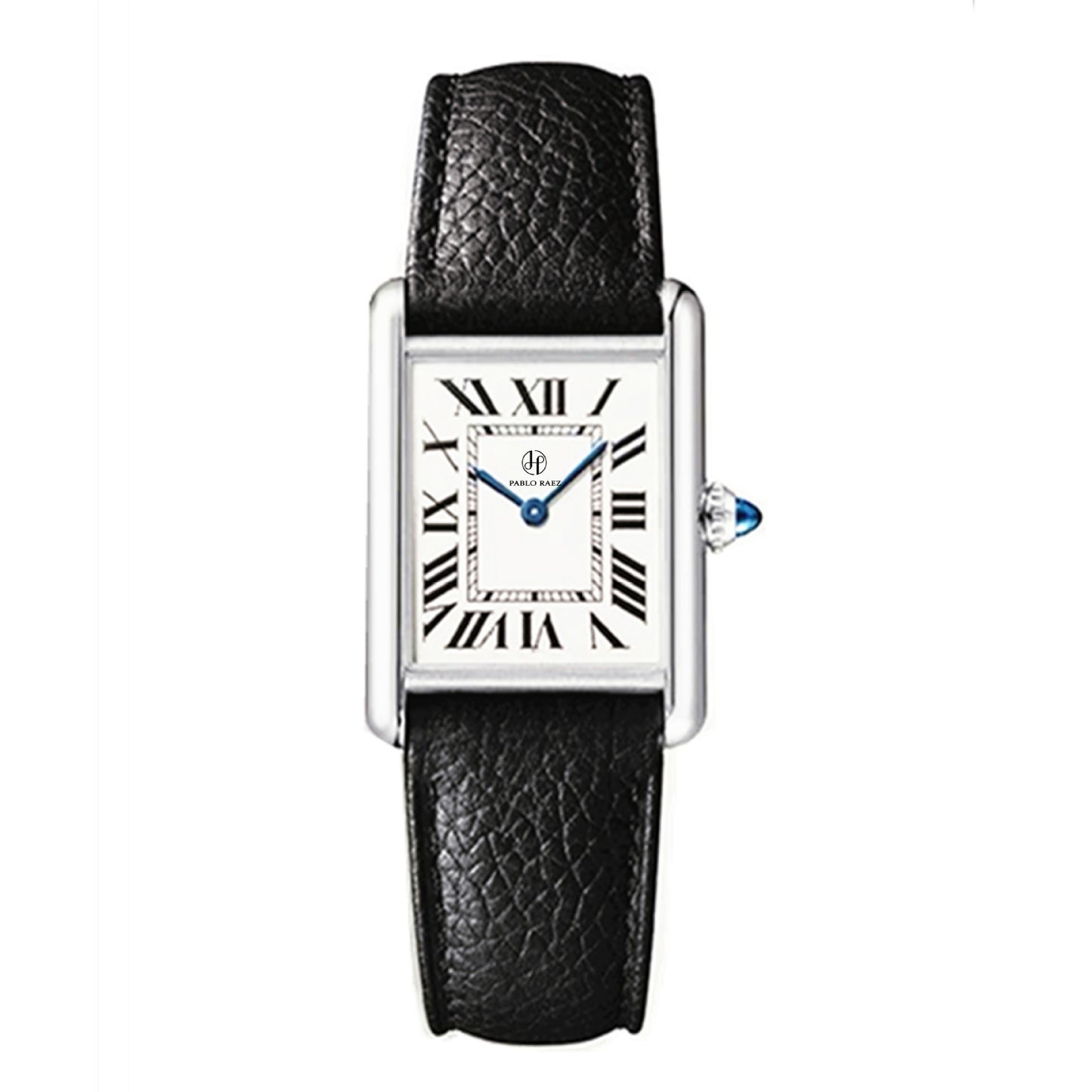 Reloj de cuarzo con correa y esfera rectangular para mujer con escala romana