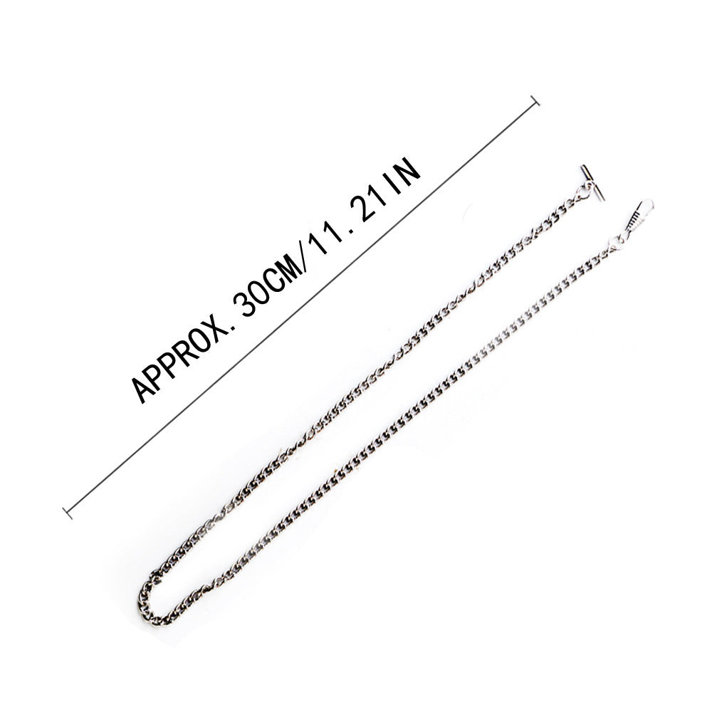 Pocket Watch Chain T-shaped Long Iron Chain Clothing Ornament