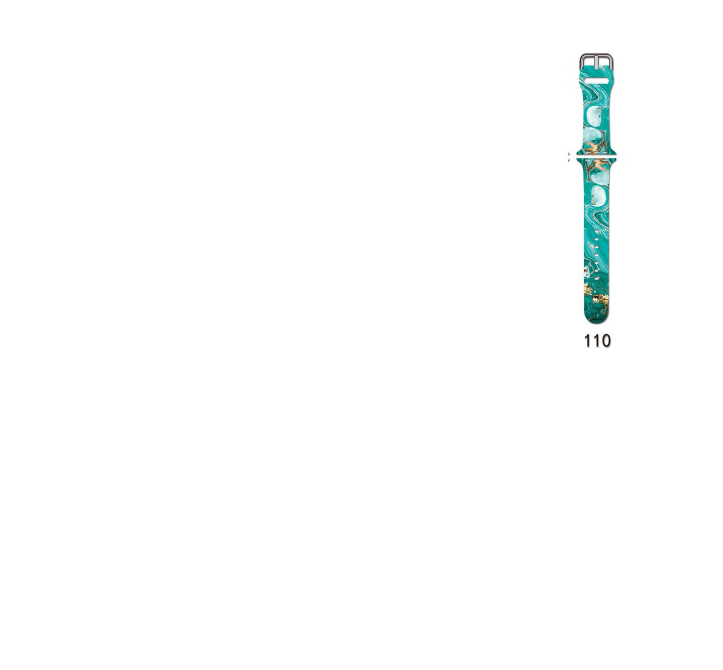 Strap Printed Marbled Silicone Watch