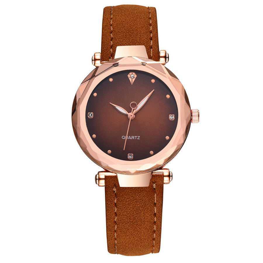 Fashion Shiny Diamond Mirror Quartz Watch