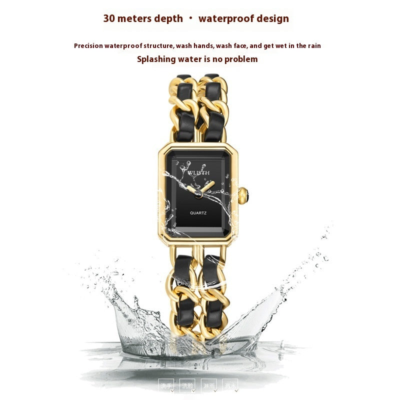 Reloj de cuarzo resistente al agua con pulsera de moda para mujer