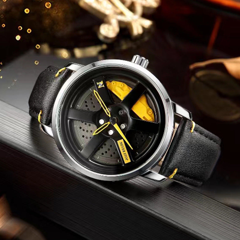Reloj de cuarzo con correa de malla y esfera única y moderna para hombre