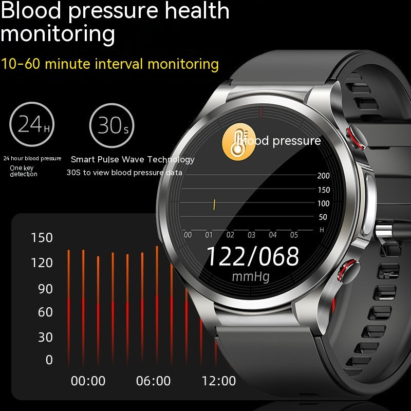 Reloj elegante de la temperatura del cuerpo del ritmo cardíaco de la presión arterial de ECG de la prueba del azúcar en sangre W11