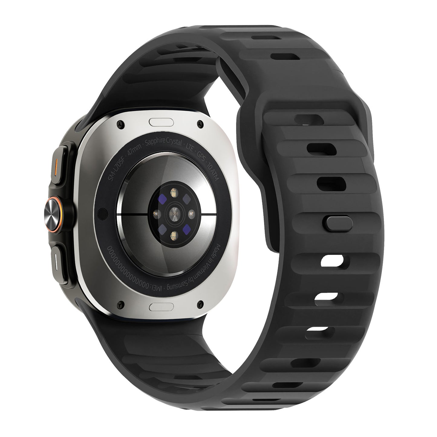 Correa de silicona con hebilla inversa Ultra Wave para reloj compatible con 47 mm