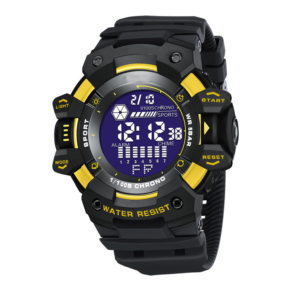 Reloj electrónico luminoso deportivo resistente al agua para hombre
