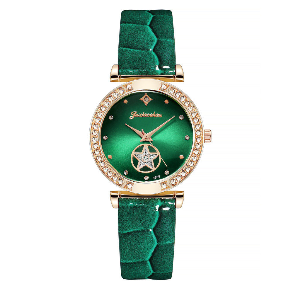 Fashion Simple Rhinestone Ladies Belt Watch