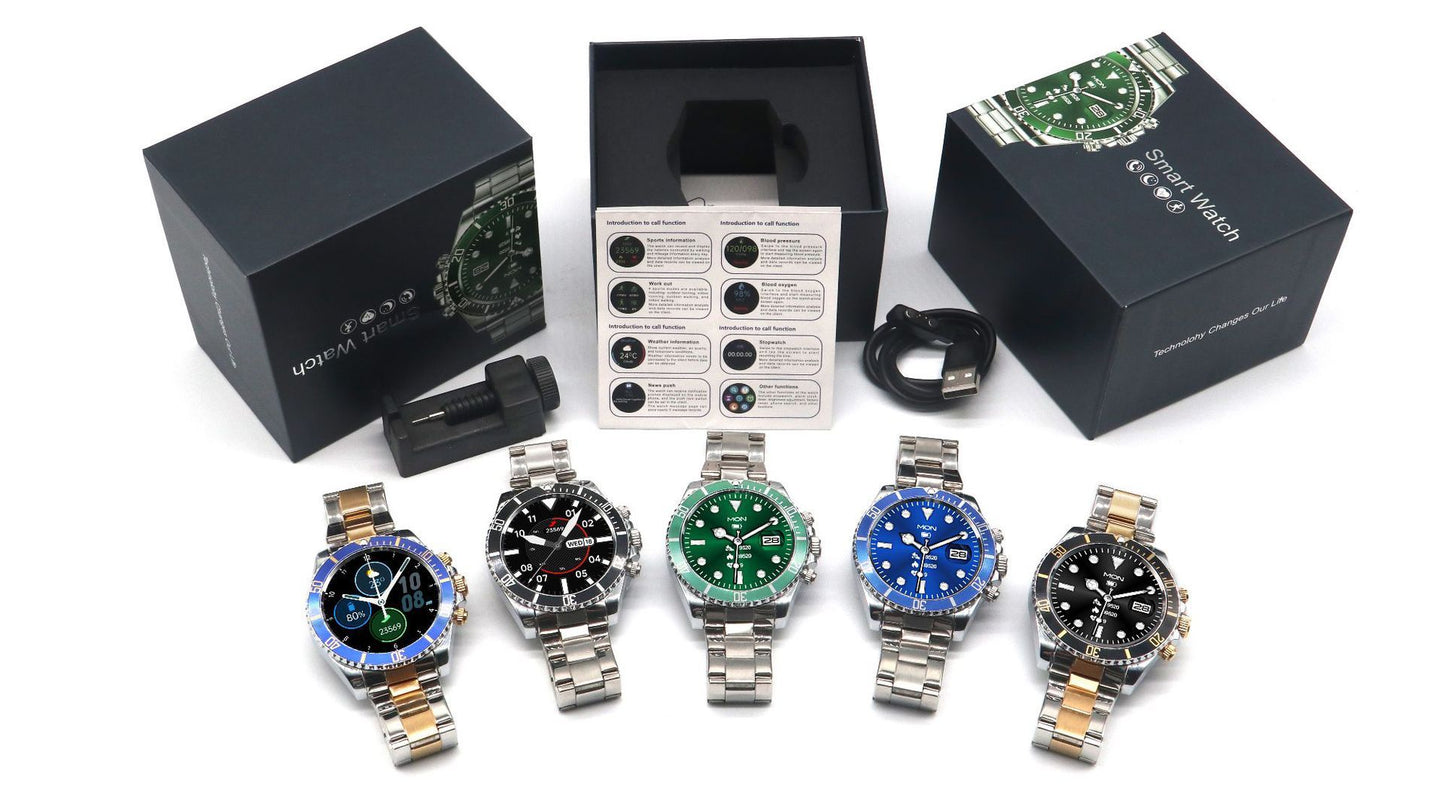 Reloj Inteligente Acero Inoxidable Verde Agua Fantasma