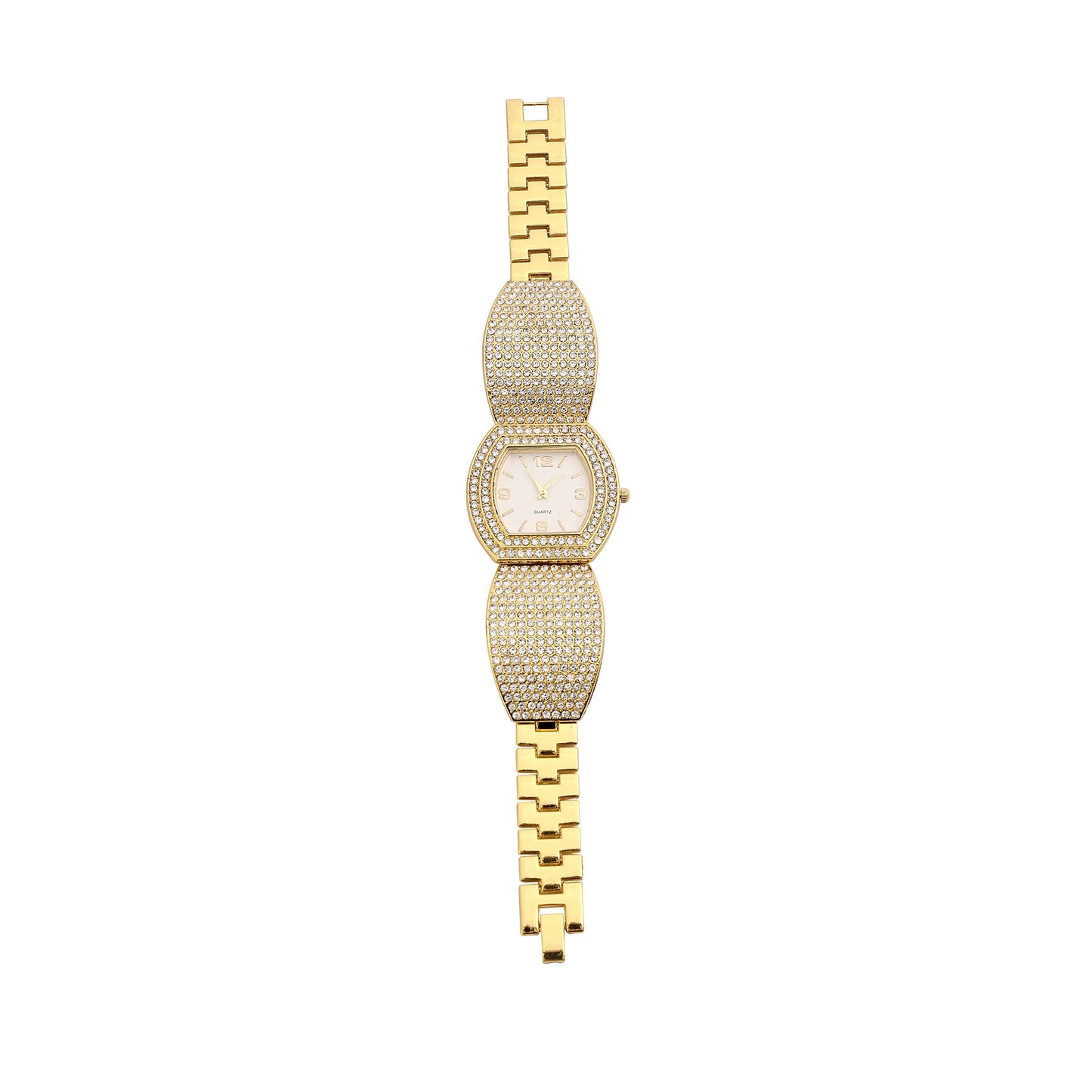 Reloj de cuarzo con correa de acero de moda para mujer con diamantes