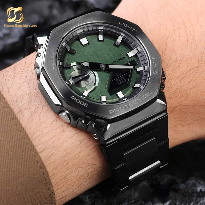 Correa de acero inoxidable adecuada para relojes Casilou, accesorios de correa de reloj de la serie Farm Oak