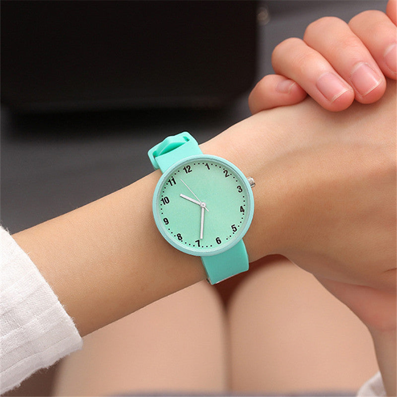 Reloj de cuarzo para estudiantes de escuela secundaria y preparatoria, sencillo, elegante, informal, estilo coreano