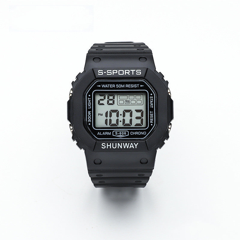 Reloj electrónico cuadrado pequeño para estudiantes, luminoso, resistente al agua