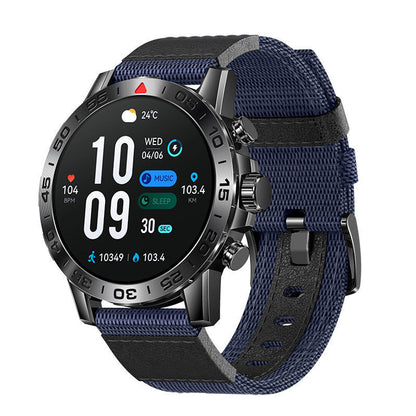 Reloj inteligente con llamadas por Bluetooth, reproducción de música, control del ritmo cardíaco y de la presión arterial, multideporte y resistente al agua