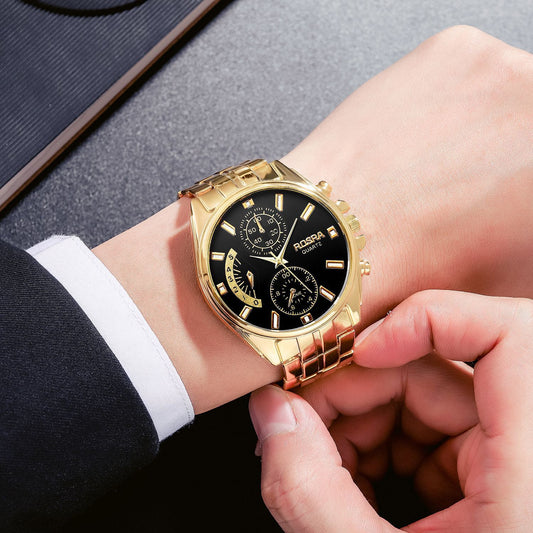 Nuevo estilo de moda reloj de cuarzo de aleación de oro
