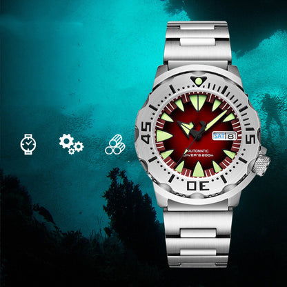 Men's Fashion Stainless Steel Luminous Waterproof Mechanical Watch