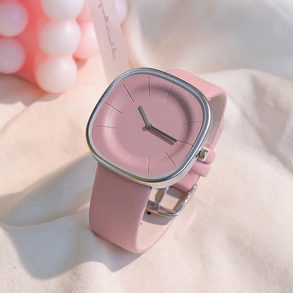 Reloj de diseño minimalista coreano para mujer, reloj de pareja de moda creativa y atractiva, de estilo nicho popular, de estilo transfronterizo