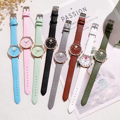 Reloj de niña Little Daisy, estilo Mori, estilo universitario, estilo artístico retro de Hong Kong, reloj para mujer estudiante