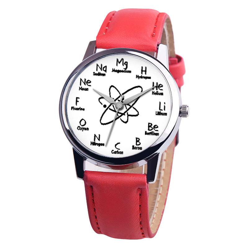 Reloj de moda molecular químico Reloj de mujer Reloj de estudiante