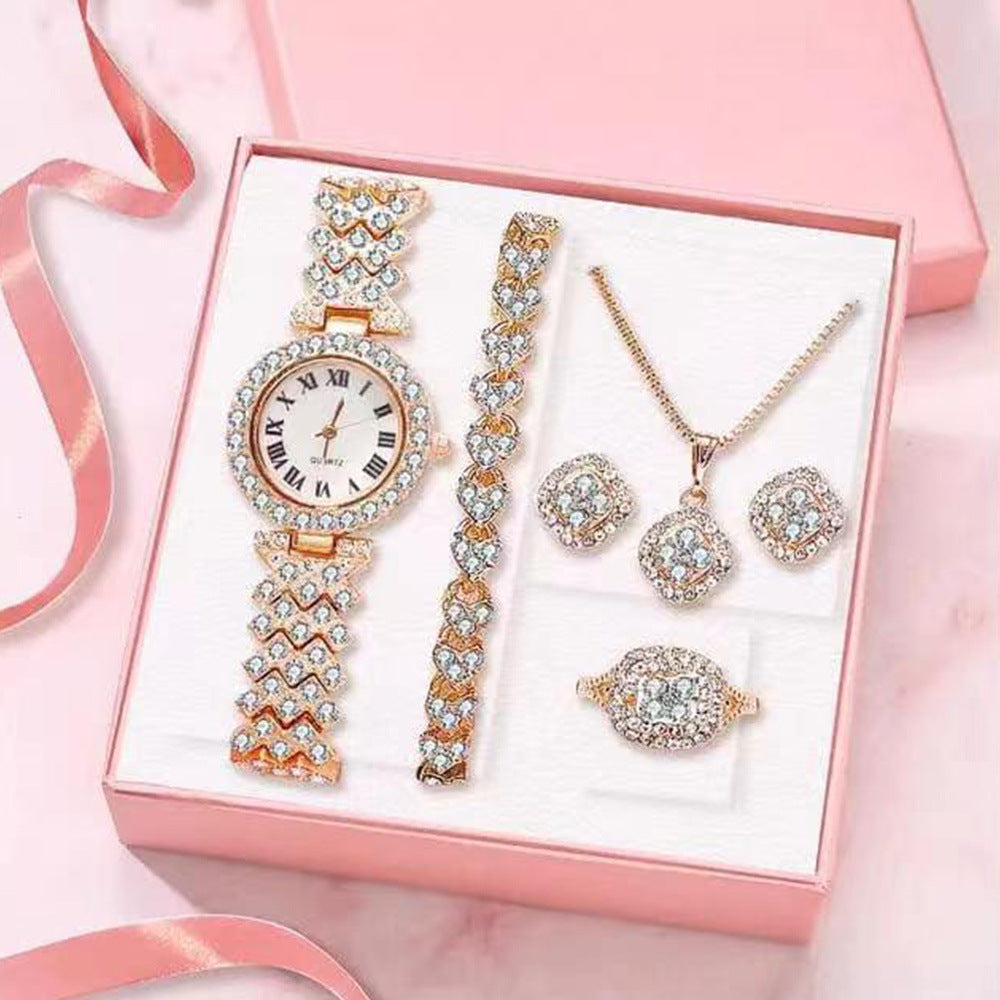 Reloj de pulsera de lujo con diamantes completos para mujer, de cuarzo