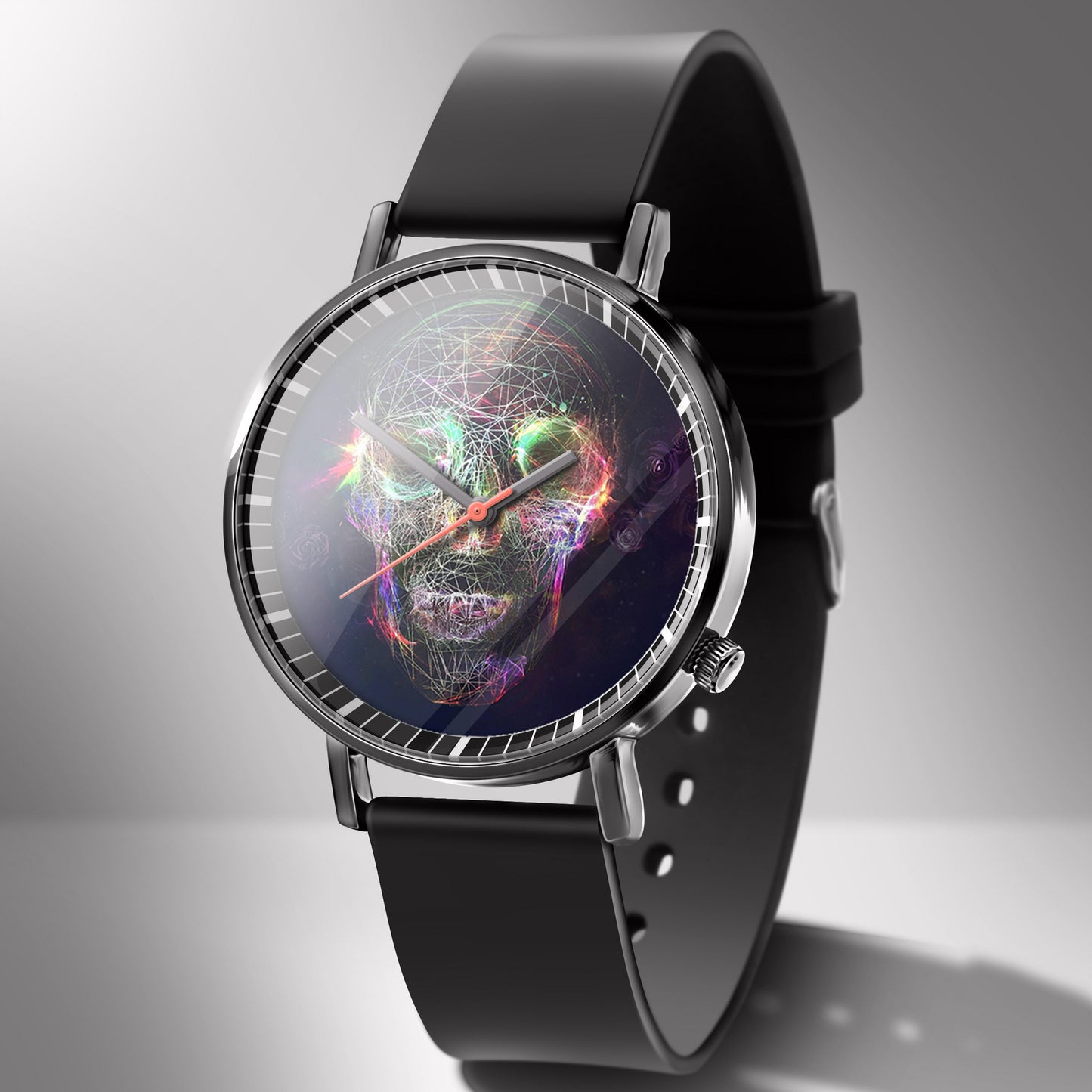 Color Starry Sky Skull Cool Quartz White Collar Business Watch