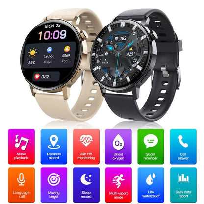 Bluetooth Call Smartwatch 1.32 Inch Round Screen Health Sports Bracelet