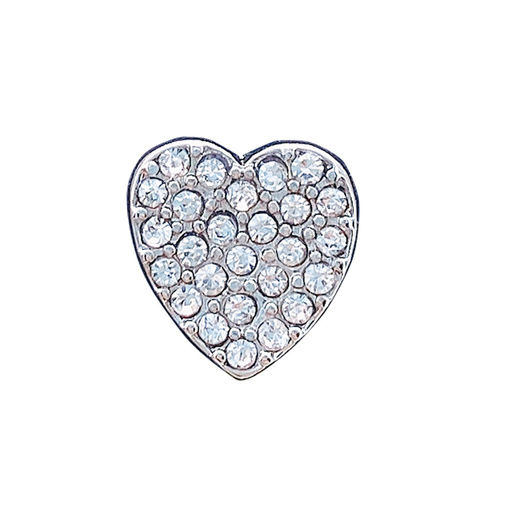 Broche pequeño de plata exquisito que combina con todo, con diamantes y diamantes