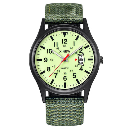 Reloj con correa de nailon y lona para hombre