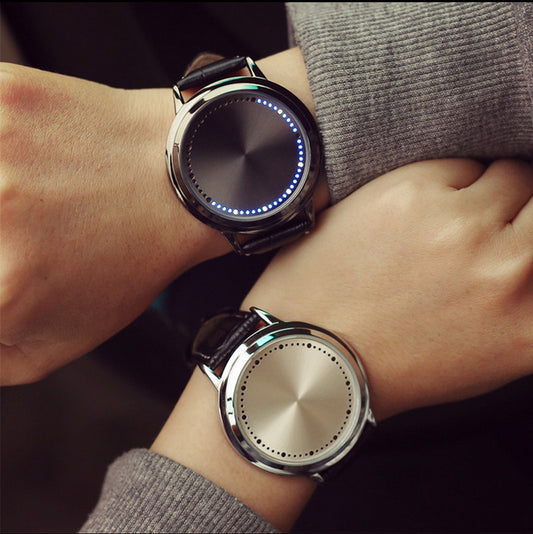 Reloj electrónico creativo para hombre, nuevo, sencillo, con luz LED para correr, de comercio exterior, con personalidad, concepto de adolescentes