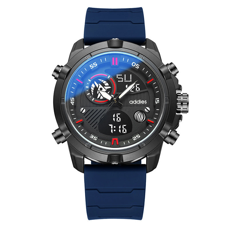 Reloj deportivo de metal luminoso para hombre, moderno y resistente al agua