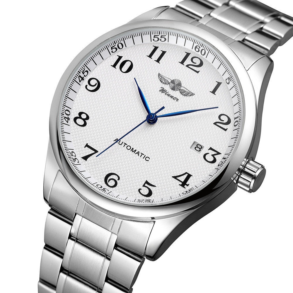 Reloj de negocios para hombre de acero inoxidable simple y moderno