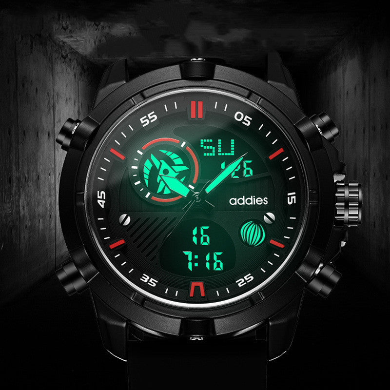 Reloj deportivo de metal luminoso para hombre, moderno y resistente al agua