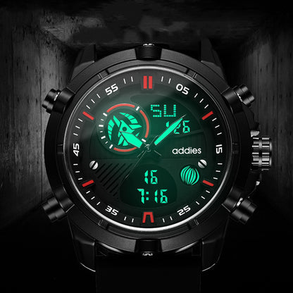 Reloj deportivo de metal luminoso para hombre, moderno y resistente al agua