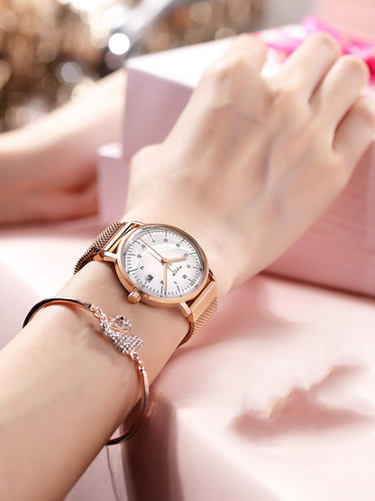 Reloj Flyke a la moda Simple resistente al agua, reloj de cuarzo ultrafino con movimiento japonés para mujer, reloj de cuarzo para mujer, comercio exterior Amazon