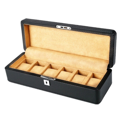 Carbon Fiber Leather Simple Style Watch Storage Box